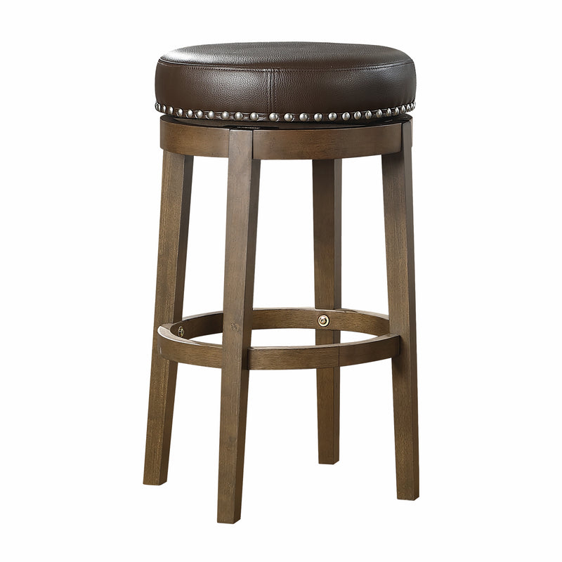 Westby - Round Swivel Pub Height Stool, Brown