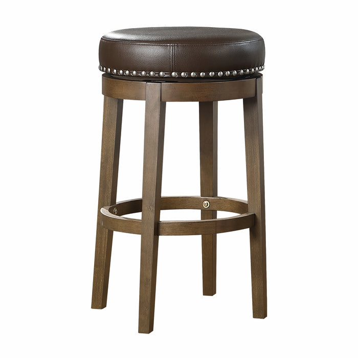 Westby - Round Swivel Pub Height Stool, Brown