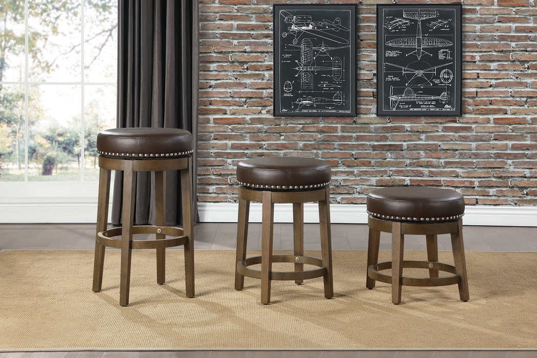 Westby - Round Swivel Counter Height Stool, Brown