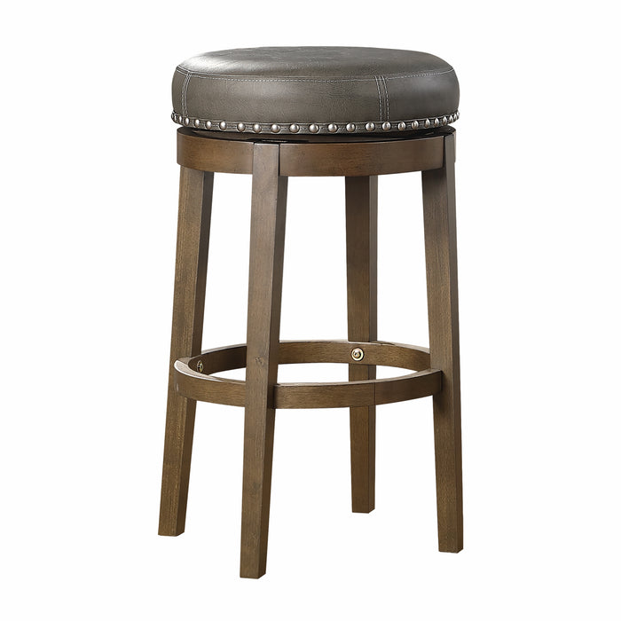 Westby - Round Swivel Pub Height Stool, Gray