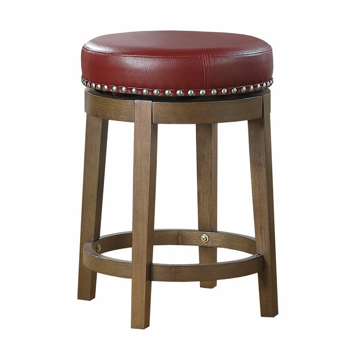 Westby - Round Swivel Counter Height Stool, Red