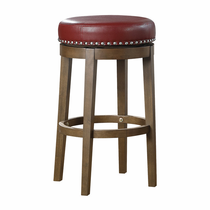 Westby - Round Swivel Pub Height Stool, Red