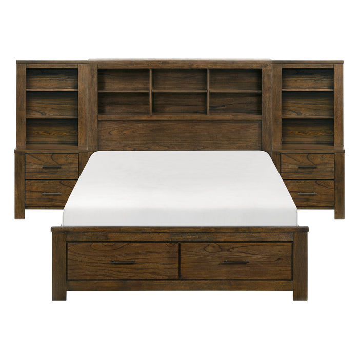 Sullivan - (5) 5pc Set Queen Wall Platform Bed (QB+2NS+2NS-P)