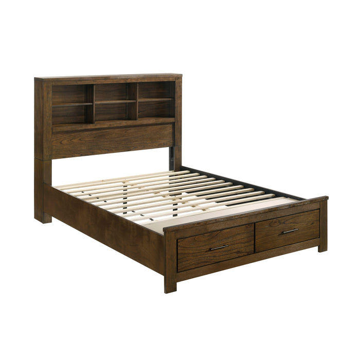- (5) 5pc Set Eastern King Wall Platform Bed (EKB+2NS+2NS-P)