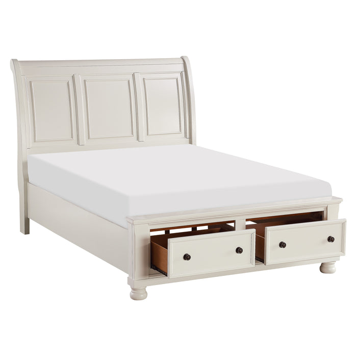 Laurelin - (3)California King Sleigh Platform Bed with Footboard Storage