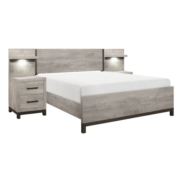 Zephyr - 5pc Set California King Wall Bed (CKB+2NS+2NS-P)