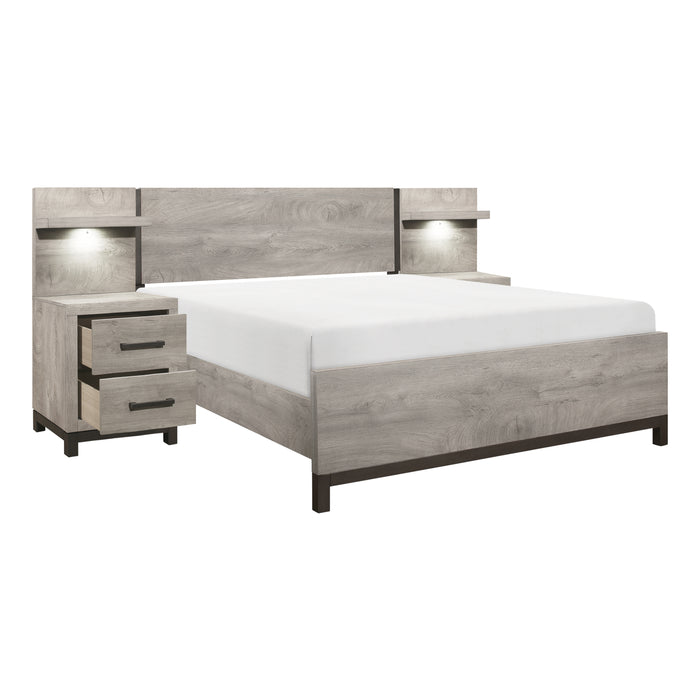 Zephyr - 5pc Set California King Wall Bed (CKB+2NS+2NS-P)