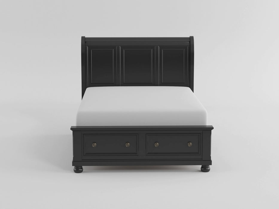 Laurelin - (3)California King Sleigh Platform Bed with Footboard Storage