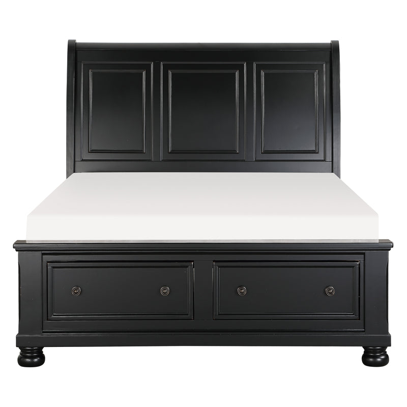 Laurelin - (3)California King Sleigh Platform Bed with Footboard Storage