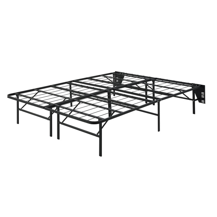 Elevated - Full Foldable Metal Platform Bed Frame, Toolless
