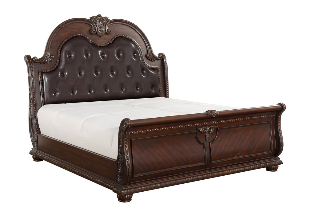Cavalier - (4)California King Sleigh Bed