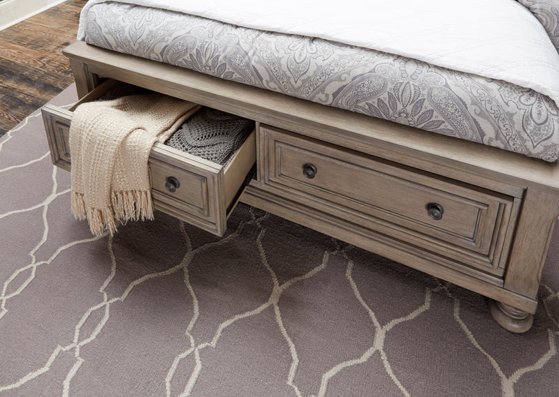 Bethel - (3) Eastern King Platform Bed with Footboard Storage