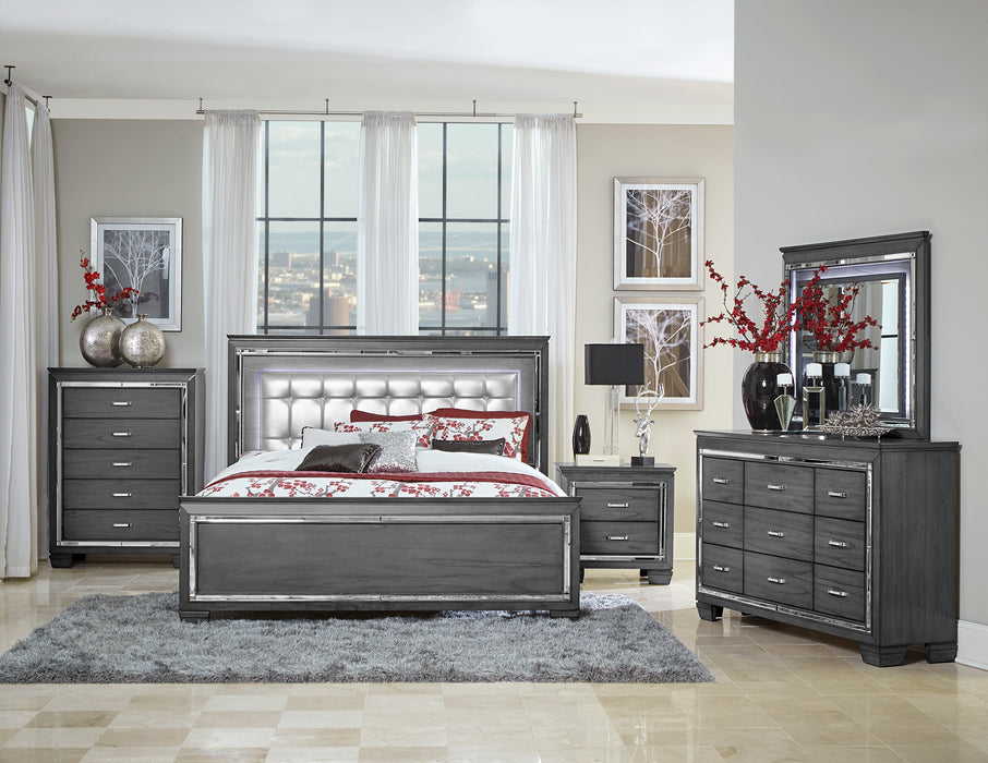 Allura - (3)California King Bed, LED Lighting