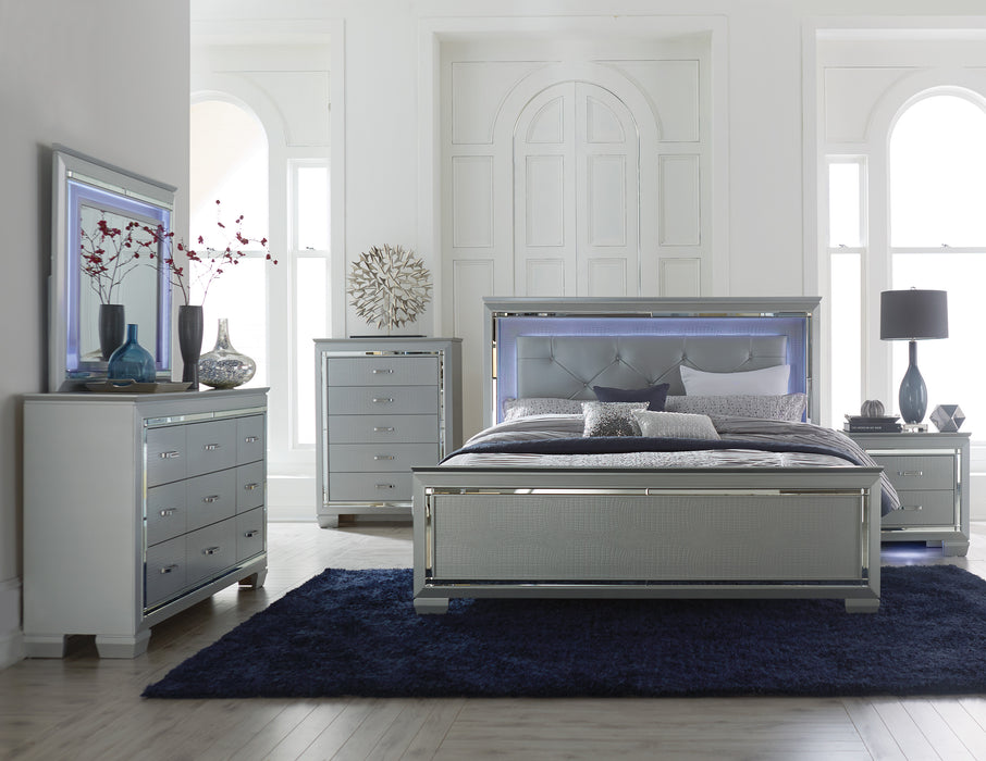 Allura - (3)California King Bed, LED Lighting