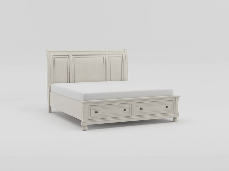 Bethel - (3) California King Platform Bed with Footboard Storage