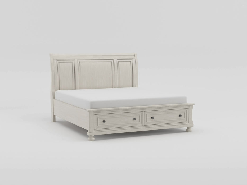 Bethel - (3) California King Platform Bed with Footboard Storage