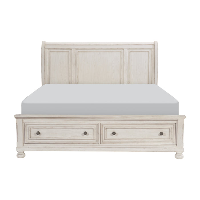 Bethel - (3) California King Platform Bed with Footboard Storage