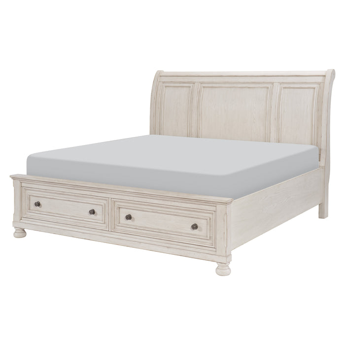 Bethel - (3) California King Platform Bed with Footboard Storage