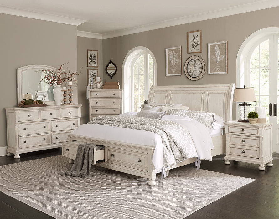 Bethel - (3) California King Platform Bed with Footboard Storage