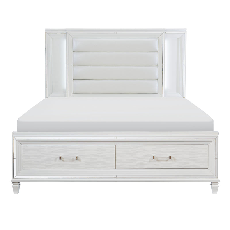 Tamsin - (3) California King Platform Bed with LED Lighting and Footboard Storage