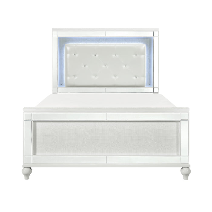 Alonza - (3)Eastern King Bed, LED Lighting