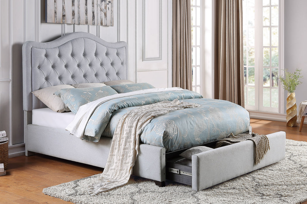 Toddrick - (4) California King Platform Bed with Storage Drawers