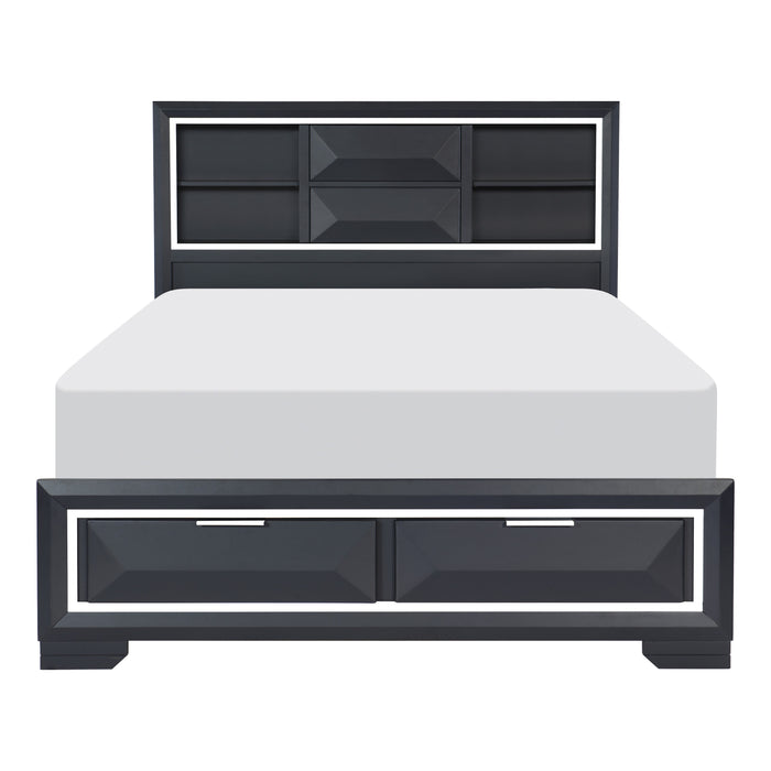 Rosemont - (3) California King Platform Bed with Footboard Storage