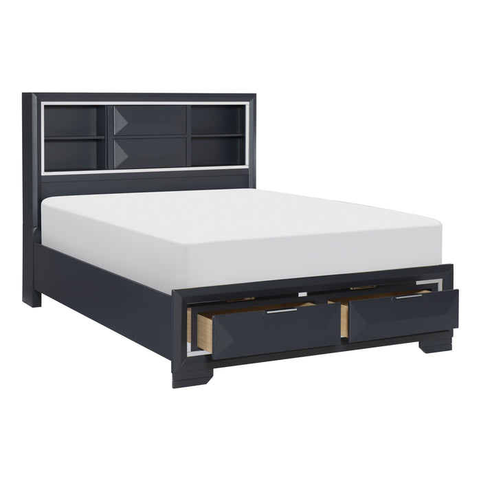 Rosemont - (3) California King Platform Bed with Footboard Storage