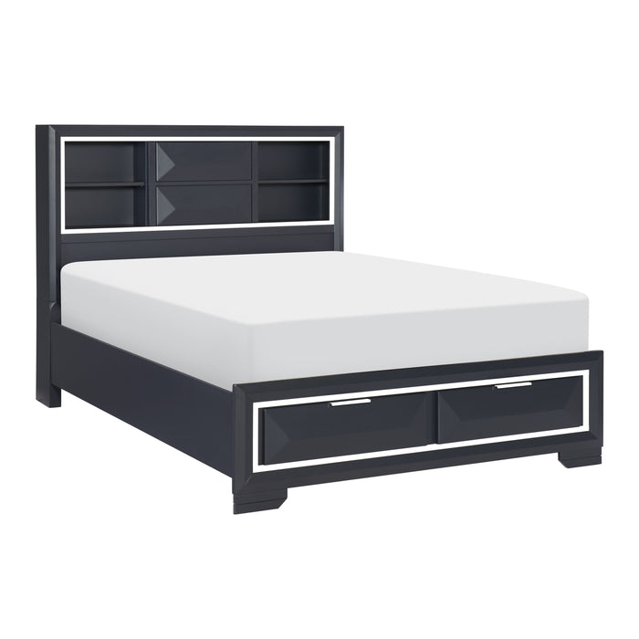 Rosemont - (3) California King Platform Bed with Footboard Storage