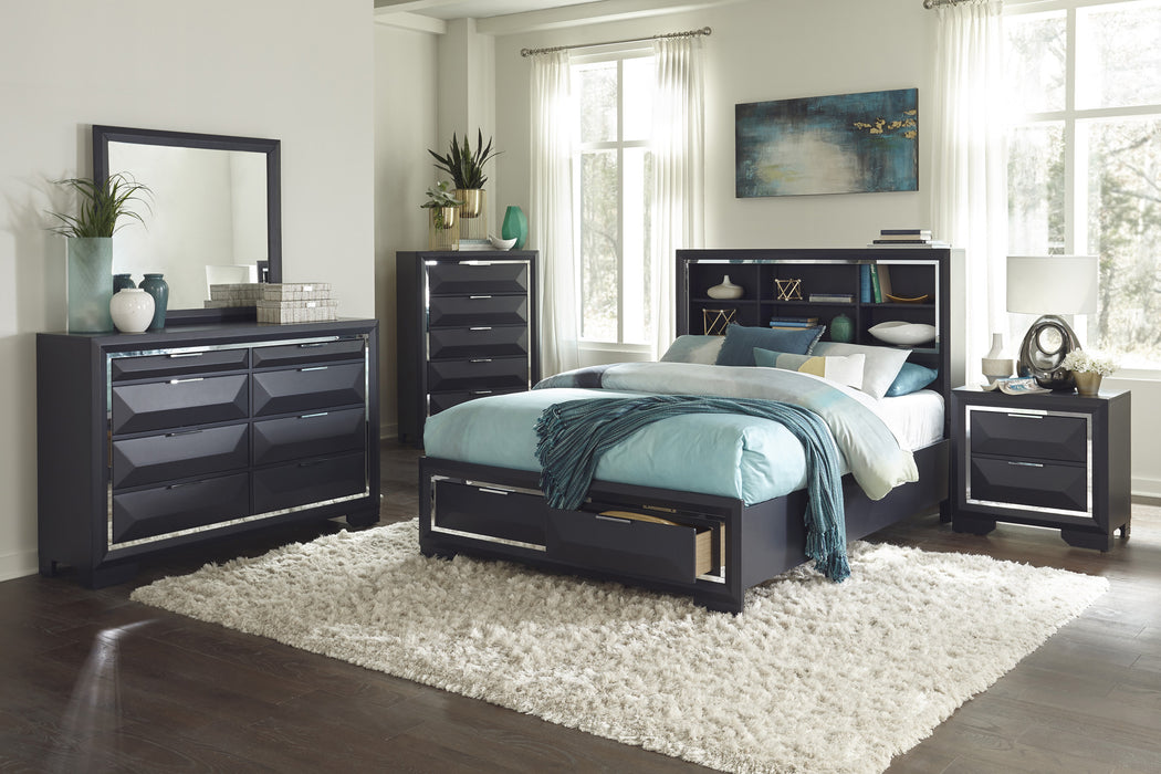 Rosemont - (3) California King Platform Bed with Footboard Storage