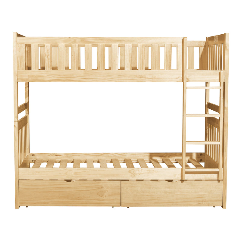 Bartly - (4) Twin/Twin Bunk Bed with Storage Boxes
