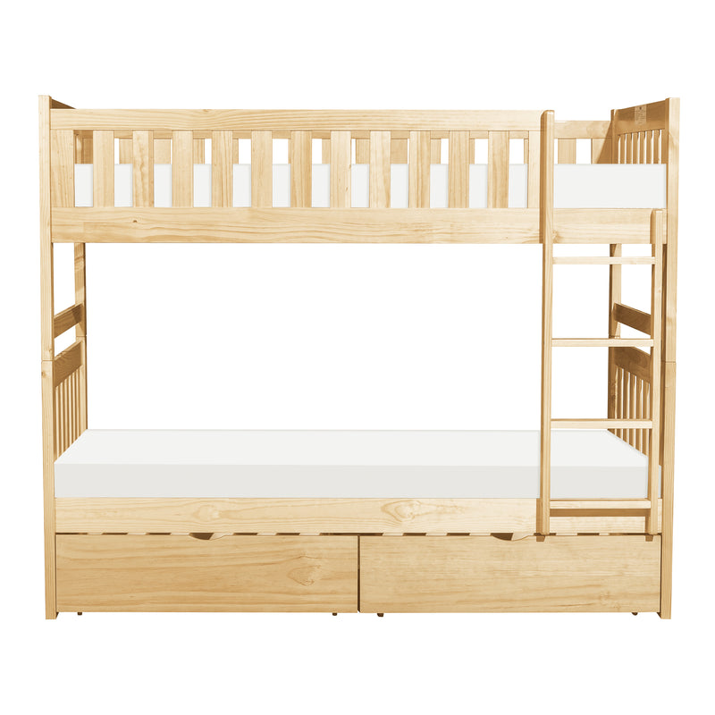 Bartly - (4) Twin/Twin Bunk Bed with Storage Boxes