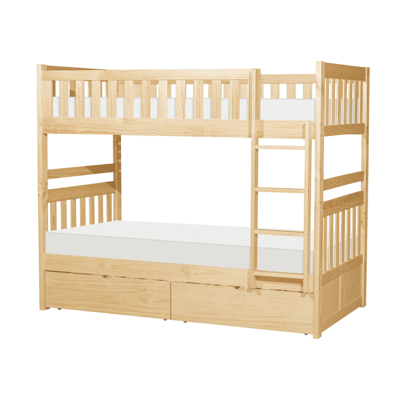 Bartly - (4) Twin/Twin Bunk Bed with Storage Boxes