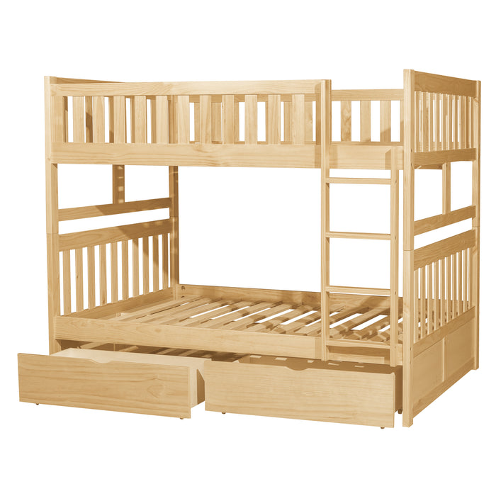 Bartly - (4) Full/Full Bunk Bed with Storage Boxes
