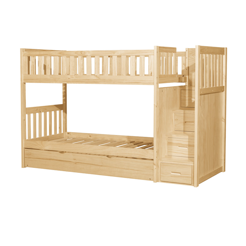Bartly - (5) Twin/Twin Step Bunk Bed with Twin Trundle