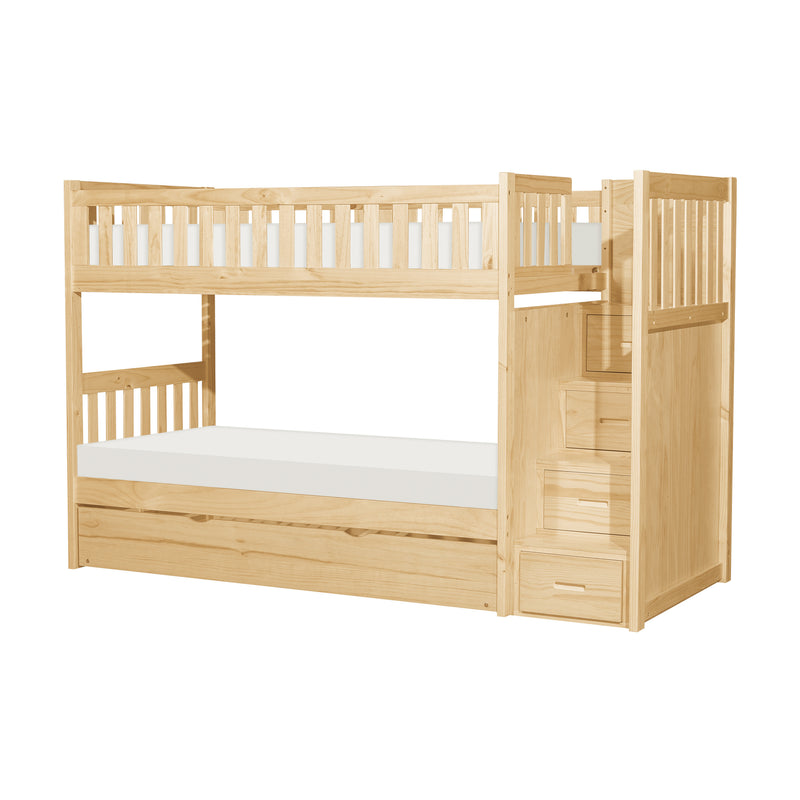 Bartly - (5) Twin/Twin Step Bunk Bed with Twin Trundle