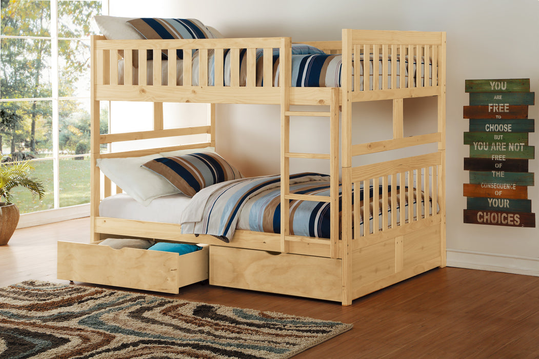 Bartly - (4) Full/Full Bunk Bed with Storage Boxes