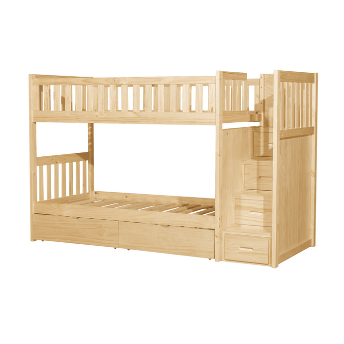 Bartly - (5) Twin/Twin Step Bunk Bed with Storage Boxes