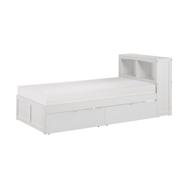 Galen - (3) Twin Bookcase Platform Bed with Storage Boxes