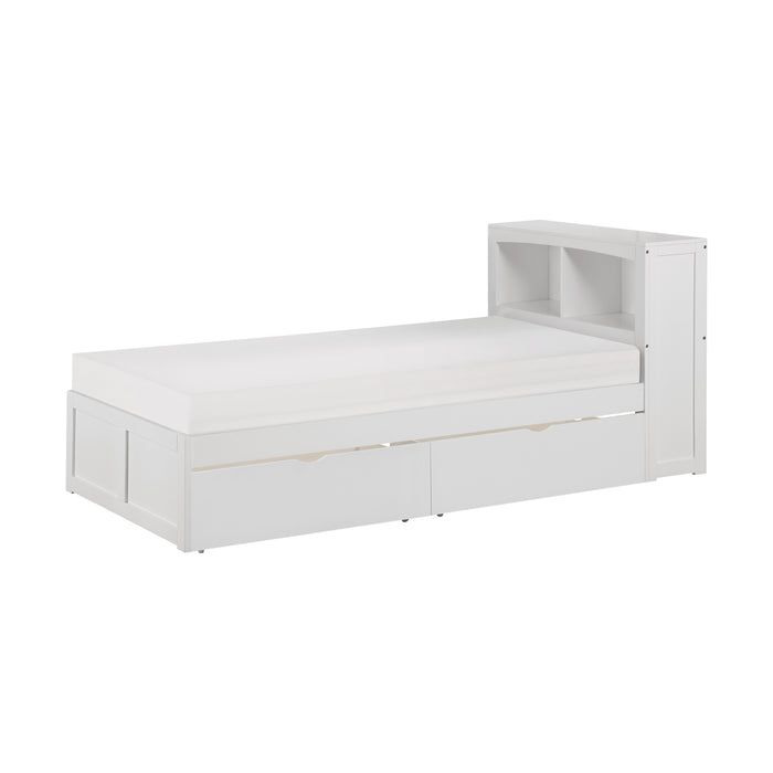 Galen - (3) Twin Bookcase Platform Bed with Storage Boxes