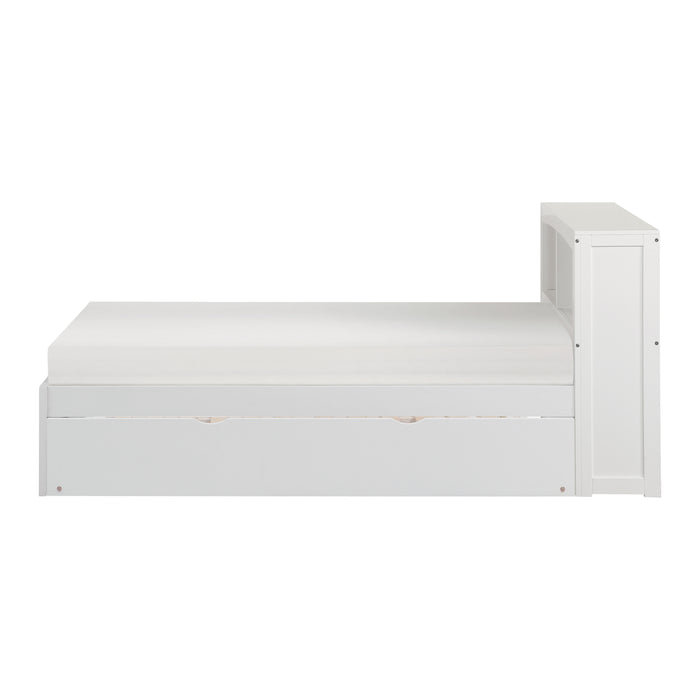 Galen - (3) Twin Bookcase Platform Bed with Twin Trundle