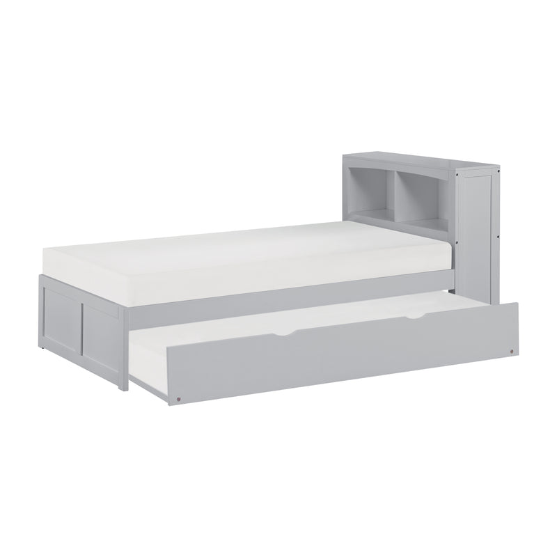Orion - (3) Twin Bookcase Platform Bed with Twin Trundle