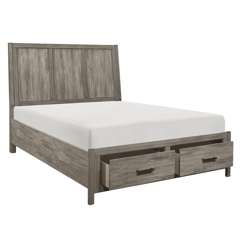 Bainbridge - (3) California King Platform Bed with Footboard Storage