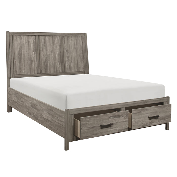 Bainbridge - (3) California King Platform Bed with Footboard Storage