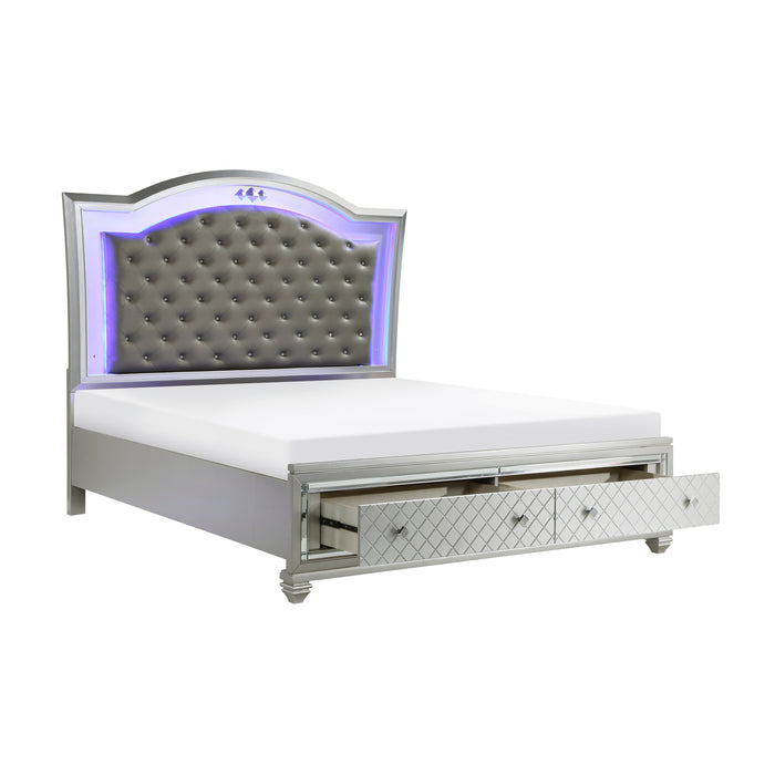 Leesa - (3) California King Platform Bed with Footboard Storage