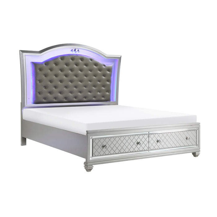 Leesa - (3) California King Platform Bed with Footboard Storage