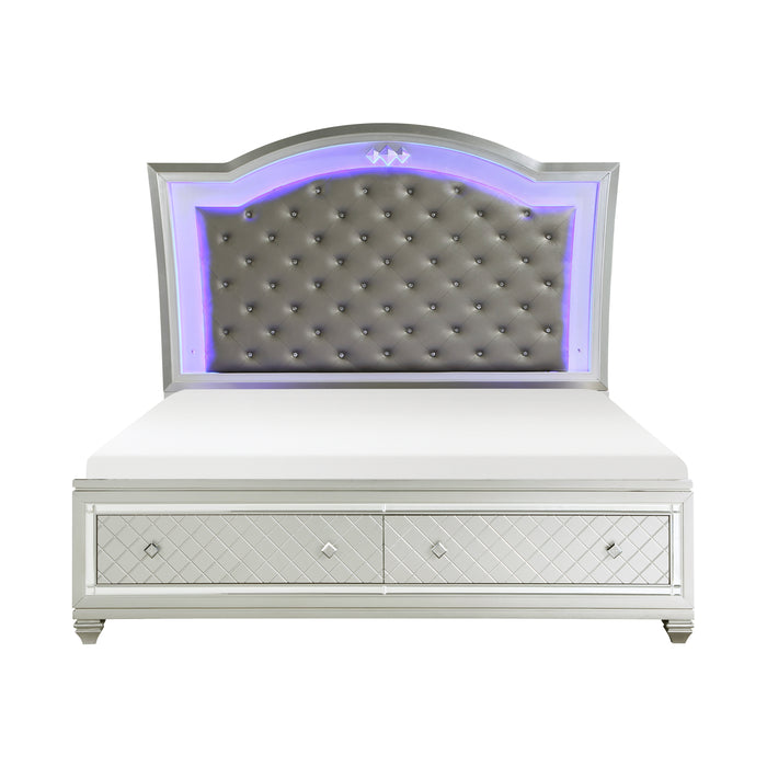 Leesa - (3) California King Platform Bed with Footboard Storage