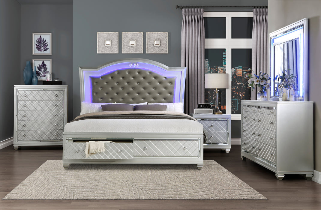 Leesa - (3) California King Platform Bed with Footboard Storage