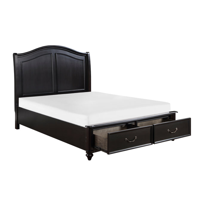 Herman - (3) California King Platform Bed with Footboard Storage