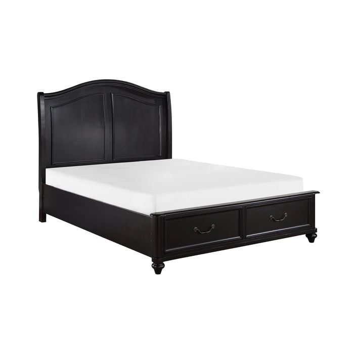 Herman - (3) Eastern King Platform Bed with Footboard Storage